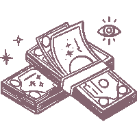 Money Sticker by Natalia Benson
