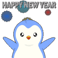 New Year Penguin Sticker by Pudgy Penguins