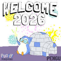 New Year Penguin Sticker by Pudgy Penguins