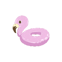 Pool Flamingo Sticker by Jugendleiter-Blog