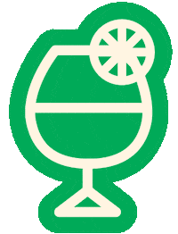 On The Rocks Drinking Sticker by Las Vegas