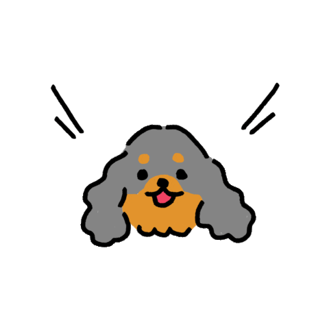 illuminadesign giphyupload dog いぬ cavalier Sticker