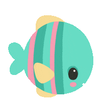 Happy Fish Sticker by Elen Lescoat