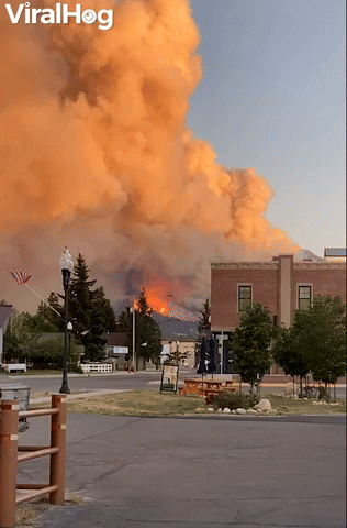 Mountain Engulfed by Fire in Montana