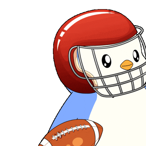 Game Time Football Sticker by Pudgy Penguins