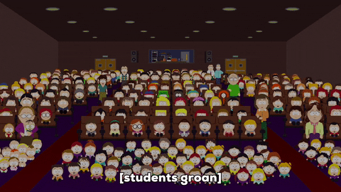 bored auditorium GIF by South Park 
