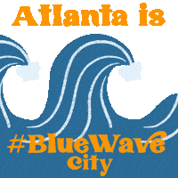 Blue Wave Atlanta Sticker by Creative Courage