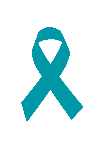 Womens Health Teal Ribbon Sticker by Plant Fetish