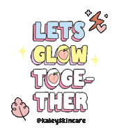 Peach Glow Sticker by Kaley Skincare