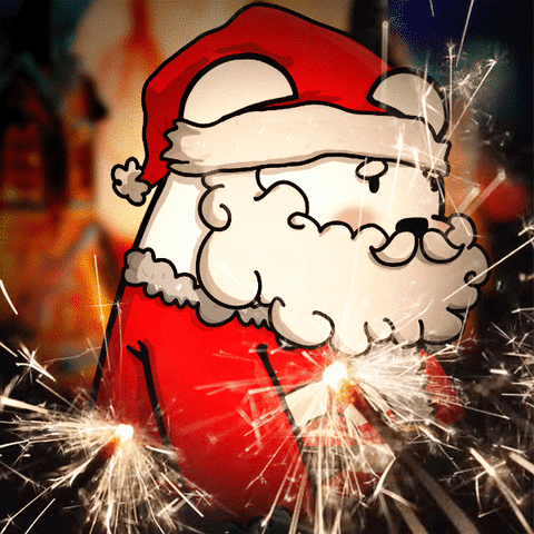 Merry Christmas Santa GIF by SuperRareBears