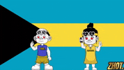 Paradise Island Flag GIF by Zhotcita