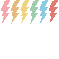 Rainbow Lightning Sticker by The Social Language