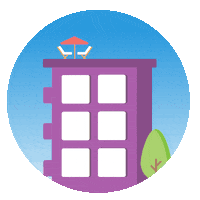 butterflymx summer sun apartment rooftop Sticker