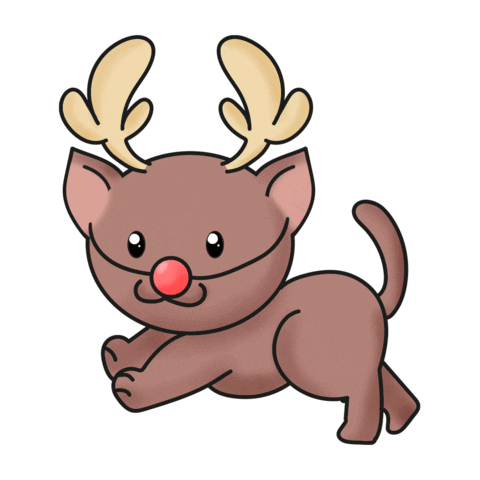 Cat Christmas Sticker