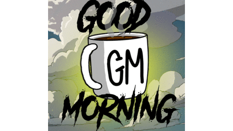 Good Morning Gm Sticker by Gutter Cat Gang