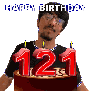 121 Birthday Sticker