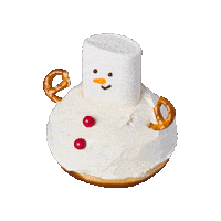 Donut Snowman Sticker by Cafe Knotted