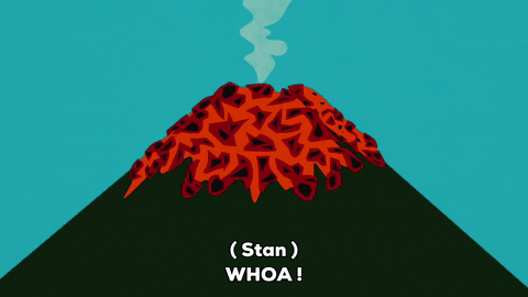 excited volcano GIF by South Park 