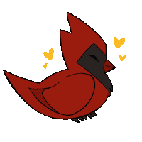 battii_art bird the owl house cardinal flapjack Sticker