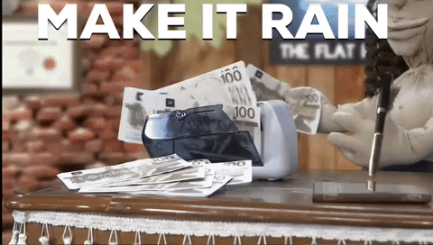 ladump money dollar make it rain dump GIF