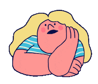 Thinking Think Sticker by Marie Boiseau