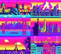New York Pixel GIF by PEEKASSO