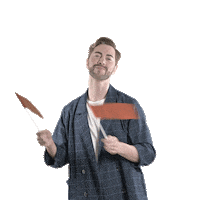 Eurovision Song Contest Orange Sticker by Jordan Roy