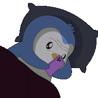 Tired Over It Sticker by Pudgy Penguins