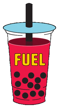 kungfutea boba fuel bubble tea boba milk tea Sticker