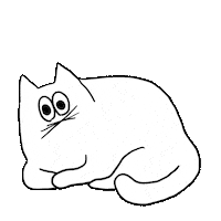 White Cat Sticker by Gunmaunofficial