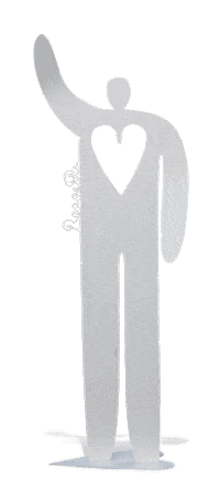 sterossetti hello bye man hand Sticker