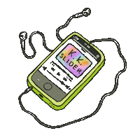 haanaid dog power phone hand Sticker