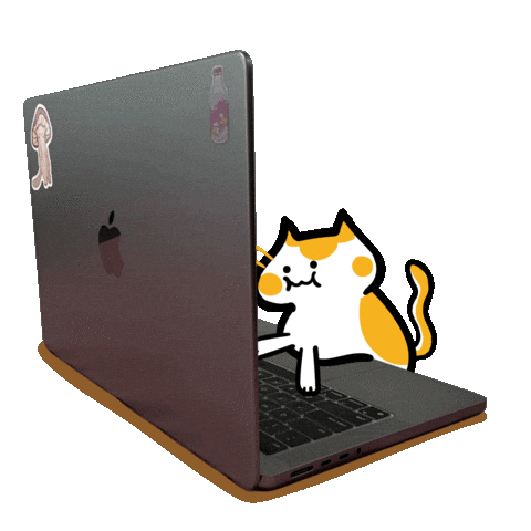 Work Laptop Sticker by Poku Meow