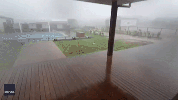 Horizontal Rain and Hail Pound Southeast Queensland