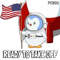 Lets Go Space Sticker by Pudgy Penguins
