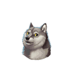Wolf Doge Sticker by Magic: The Gathering