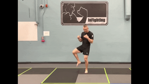 ritchieyip giphygifmaker kickboxing right knee right kick GIF