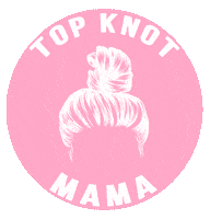 Topknot Sticker by Krista Horton