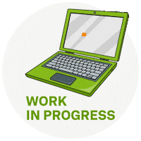 Work In Progress University Sticker by TU Dortmund