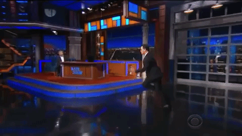stephen colbert run GIF by The Late Show With Stephen Colbert