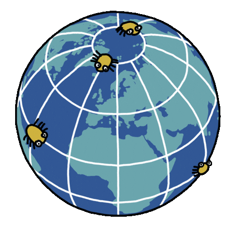 Earth Web Sticker by YK Animation Studio