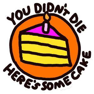 birthday cake STICKER by Studios Stickers