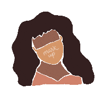 Woman Mask Sticker