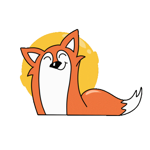 Pink Fox Sticker by Kofta