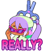 SparklesMagicalMarket green purple annoyed really Sticker