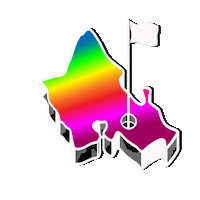 Rainbow Aloha Sticker by OahuGolfApparel