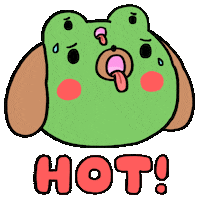 Panting Too Hot To Handle Sticker by Timothy Winchester