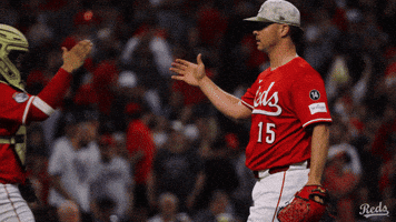 Celebration Hug GIF by Cincinnati Reds