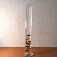 galileo thermometer GIF