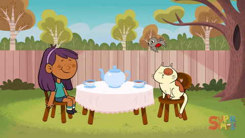 tea party cat GIF by Super Simple